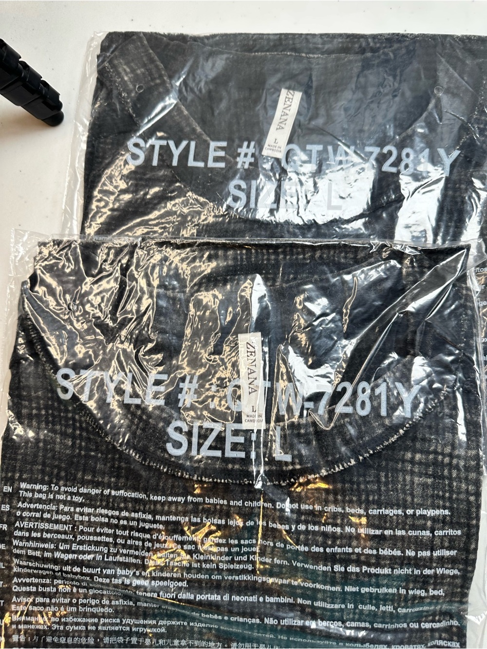 NWT Zenana Women’s Ashton Acid Wash Ash Black Double Gauze Top Shirt - Size L - Picture 3 of 13